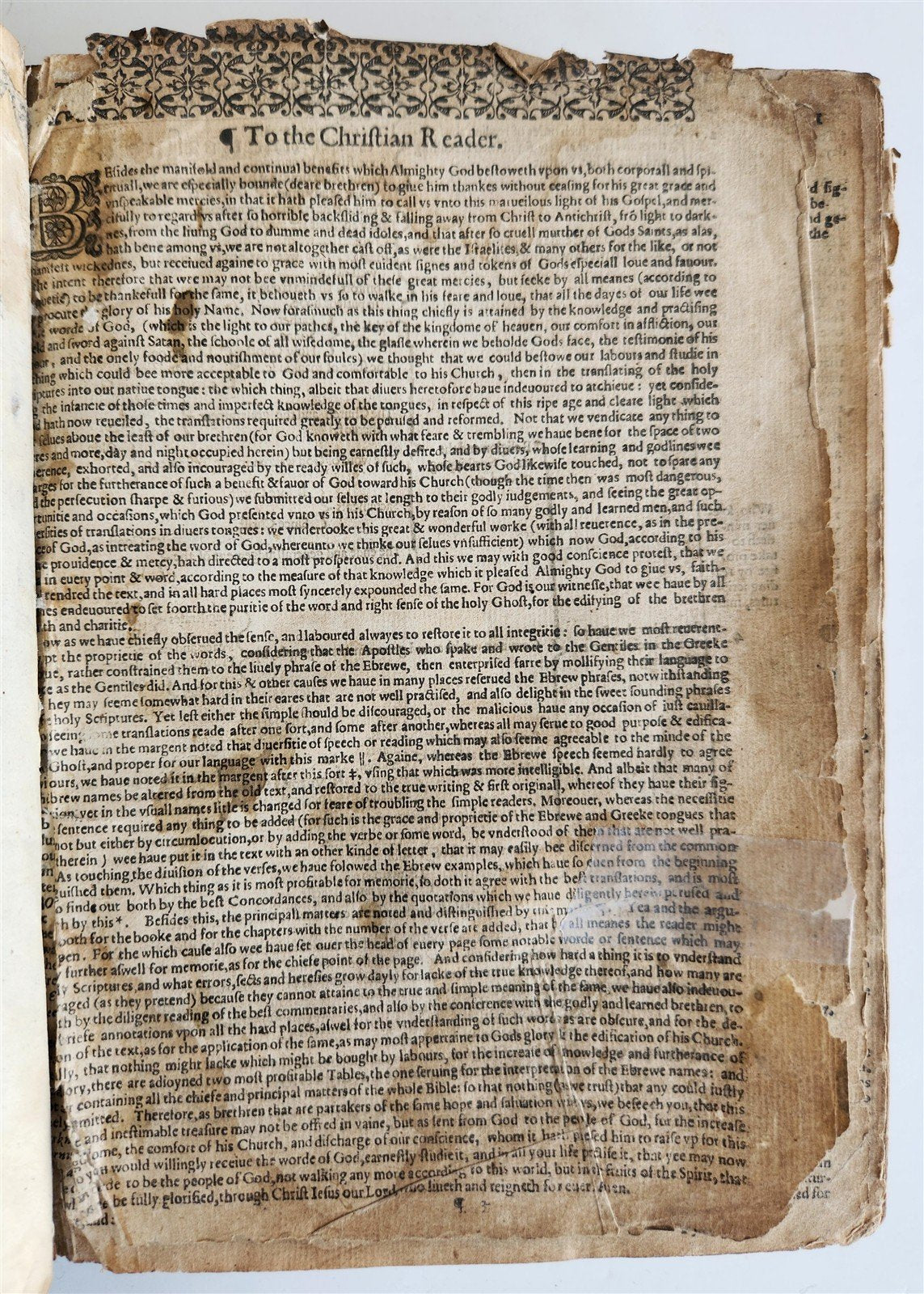 1607 BREECHES BIBLE in ENGLISH antique 17th CENTURY