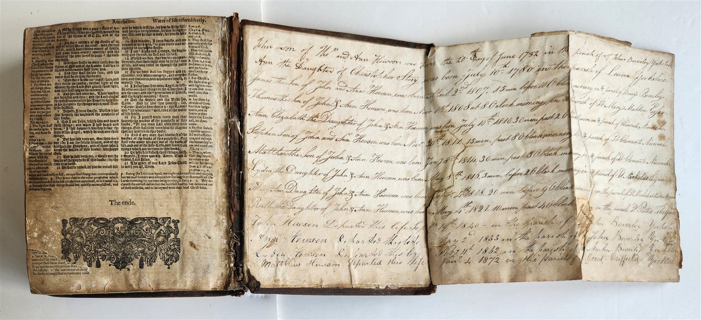 1607 BREECHES BIBLE in ENGLISH antique 17th CENTURY