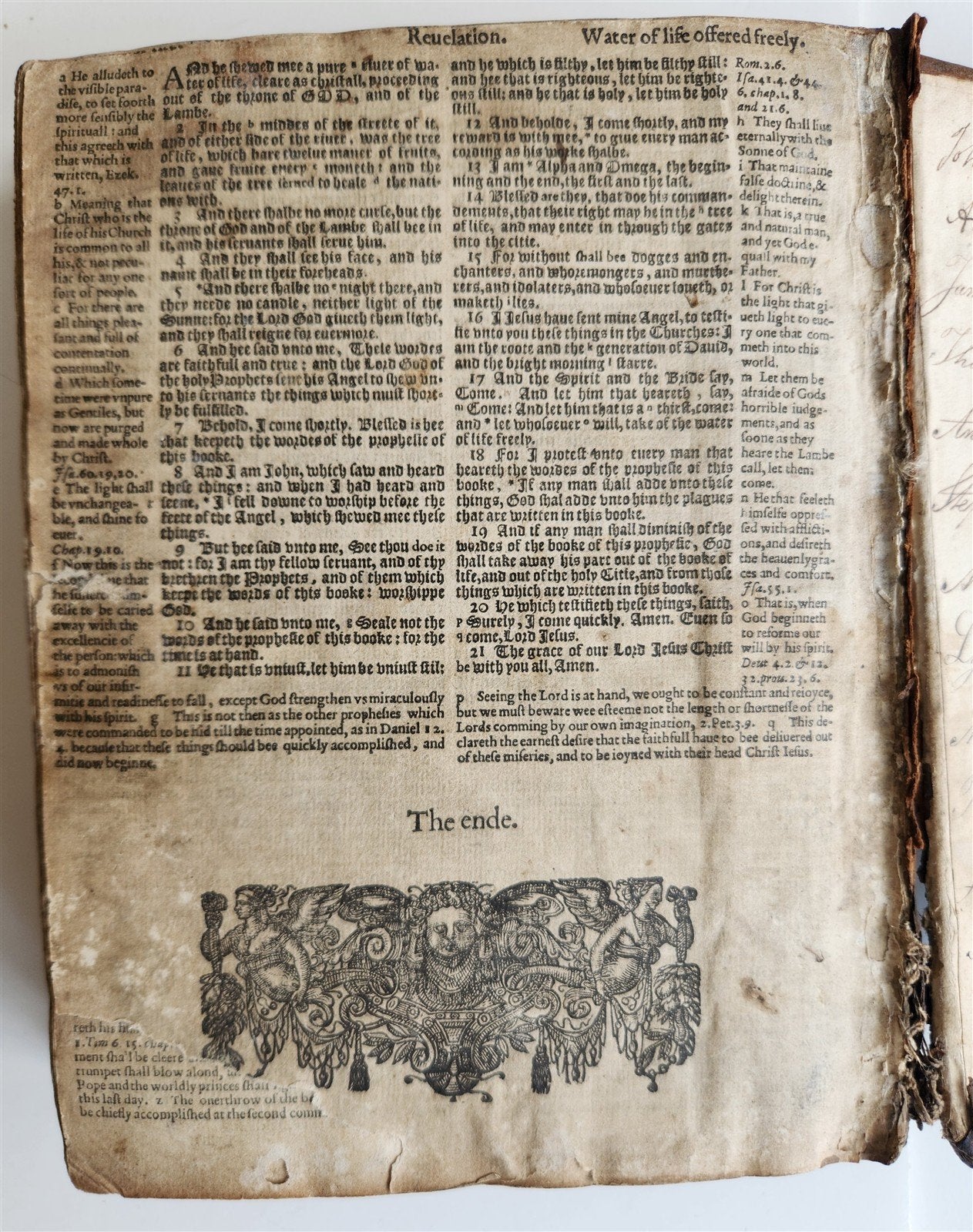1607 BREECHES BIBLE in ENGLISH antique 17th CENTURY