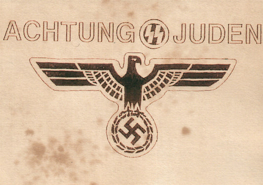 NAZIS PROPAGANDA ACHTUNG JUDEN SS VINTAGE POSTCARD JUDAICA