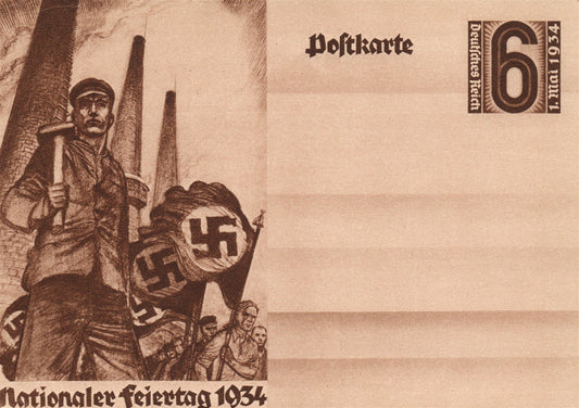 NAZIS PROPAGANDA 1934 VINTAGE POSTCARD