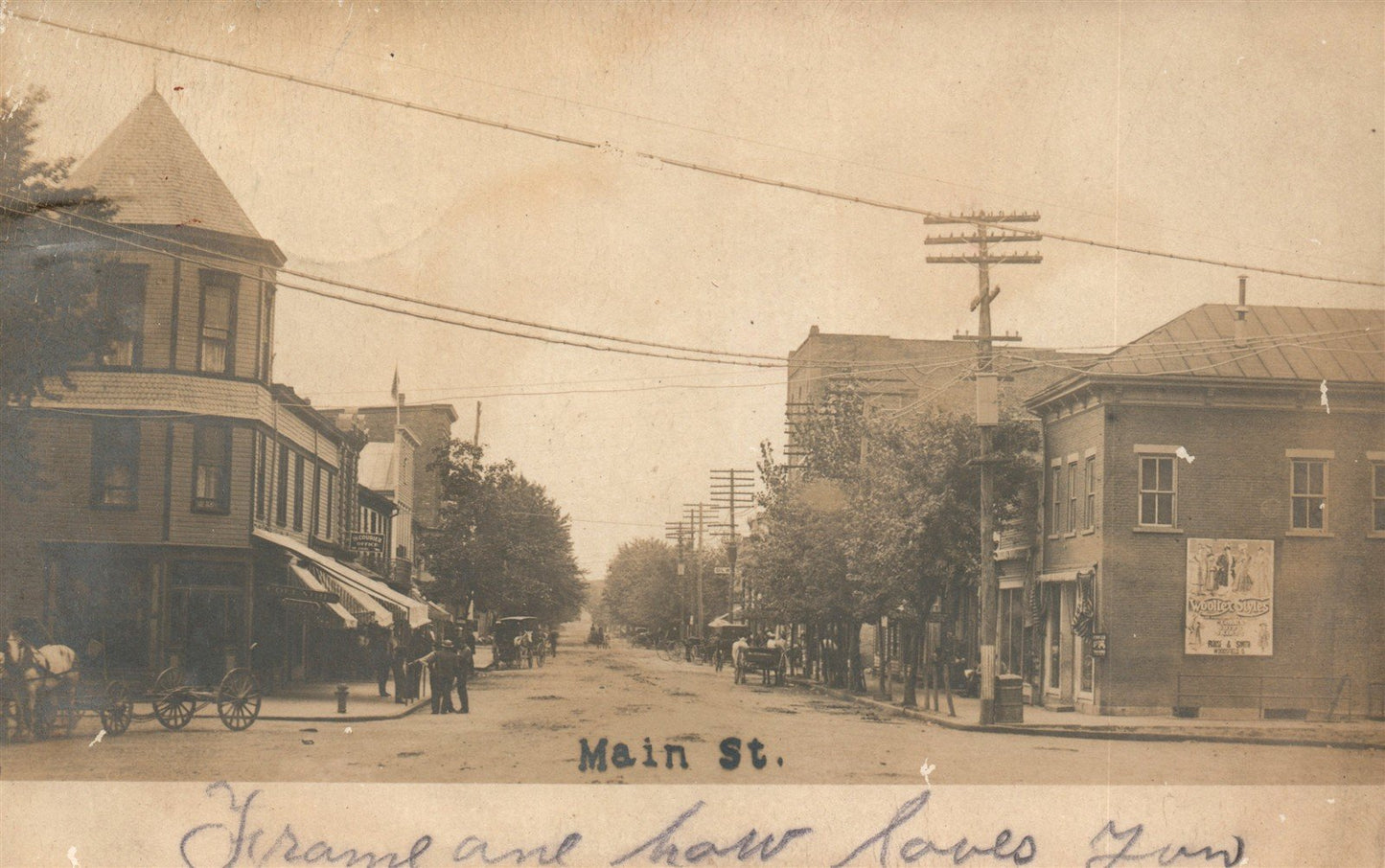 CAMERON OH MAIN STREET ANTIQUE REAL PHOTO POSTCARD RPPC