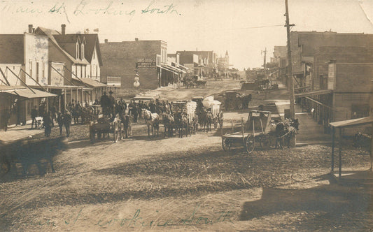 SHATTUCK OK MAIN STREET ANTIQUE REAL PHOTO POSTCARD RPPC