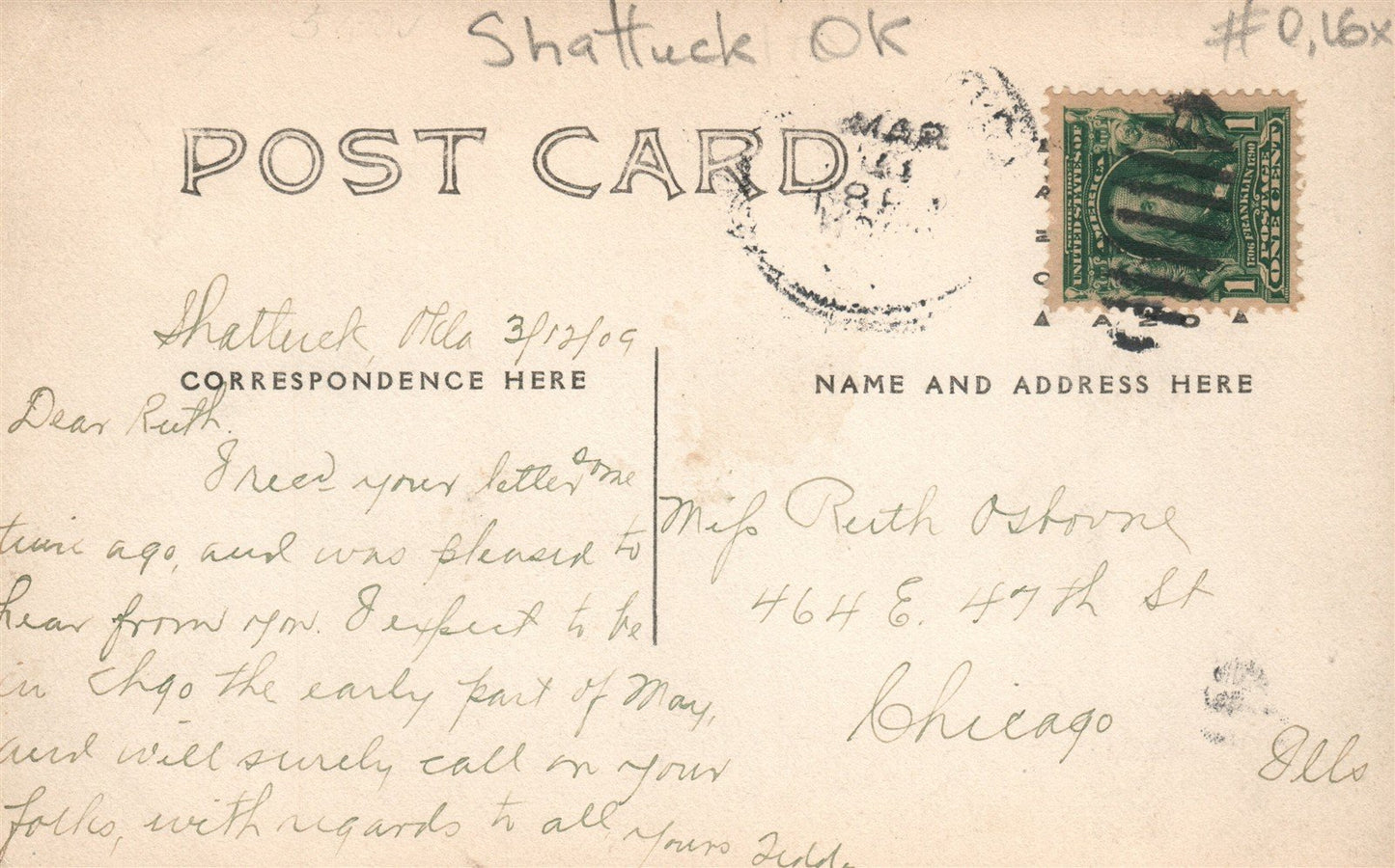 SHATTUCK OK MAIN STREET ANTIQUE REAL PHOTO POSTCARD RPPC
