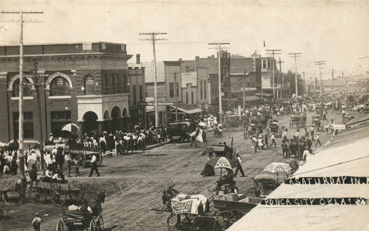 PONCA CITY OK ANTIQUE REAL PHOTO POSTCARD RPPC