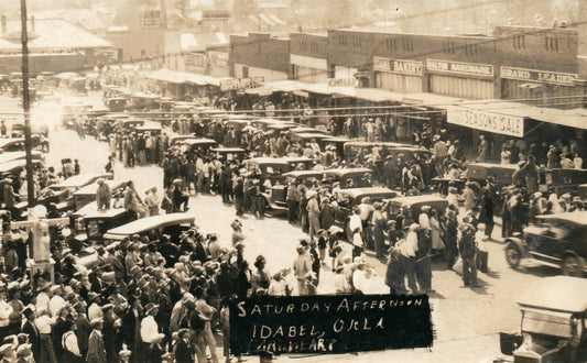 IDABEL OK ANTIQUE REAL PHOTO POSTCARD RPPC