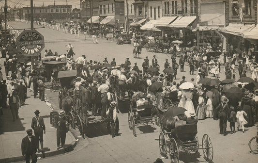 LAWTON OK ANTIQUE REAL PHOTO POSTCARD RPPC