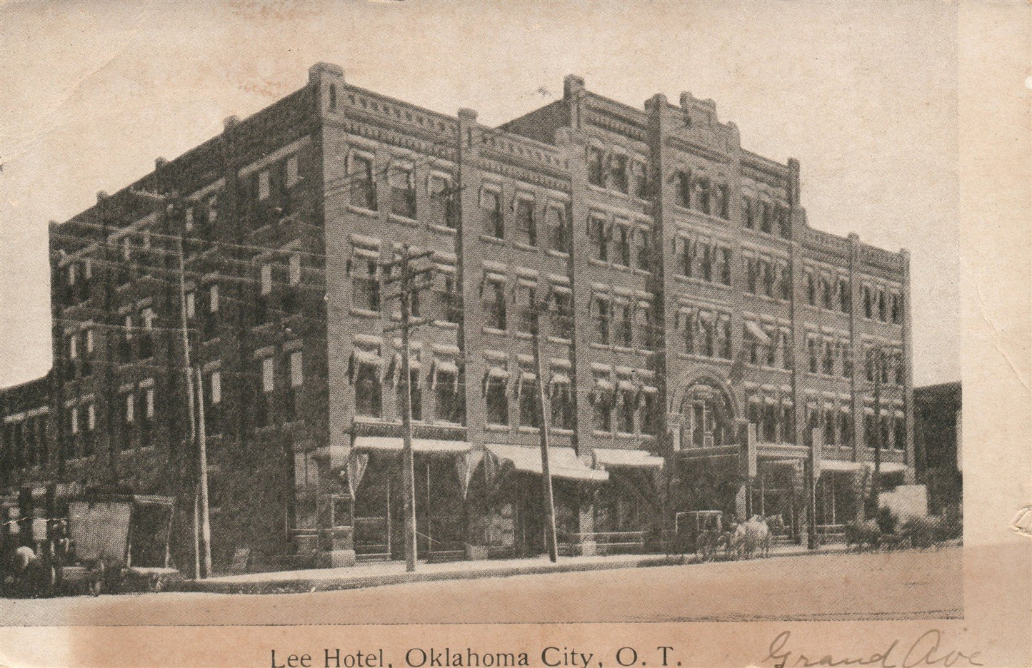 OKLAHOMA CITY OT LEE HOTEL ANTIQUE POSTCARD OK