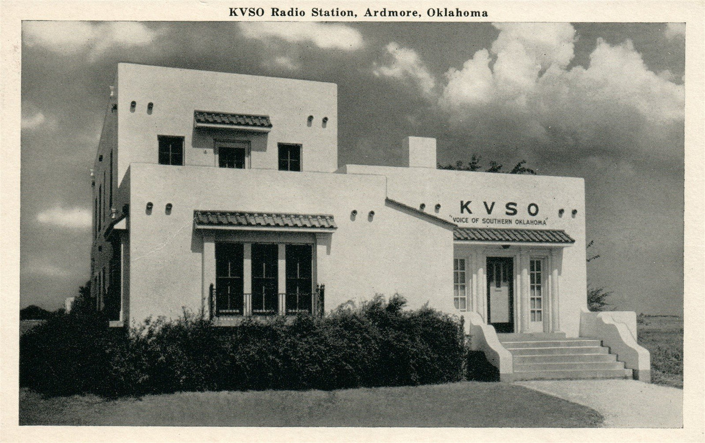 ARDMORE OK KVSO RADIO STATION VINTAGE POSTCARD