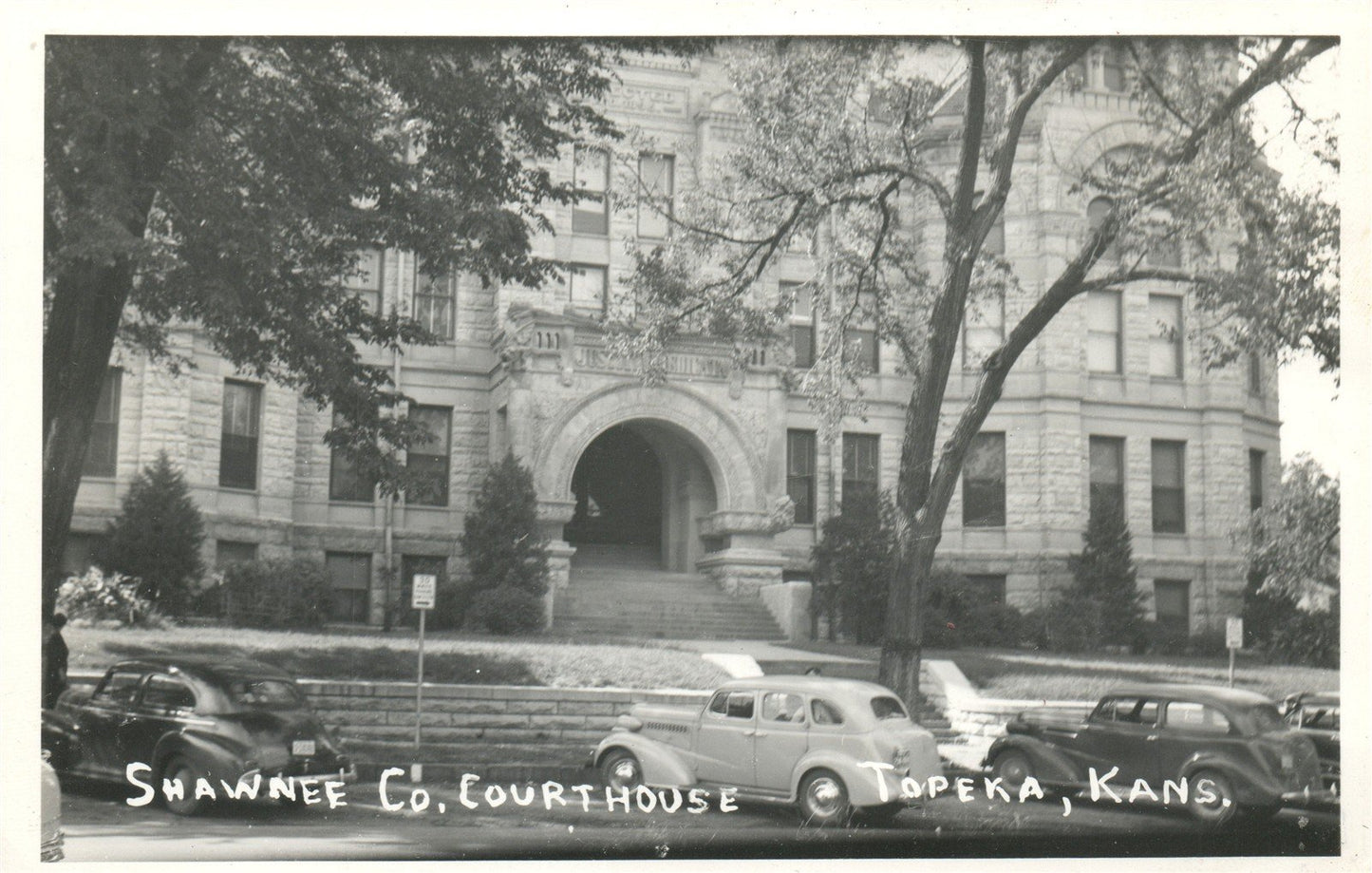 TOPEKA KS COURT HOUSE ANTIQUE REAL PHOTO POSTCARD RPPC