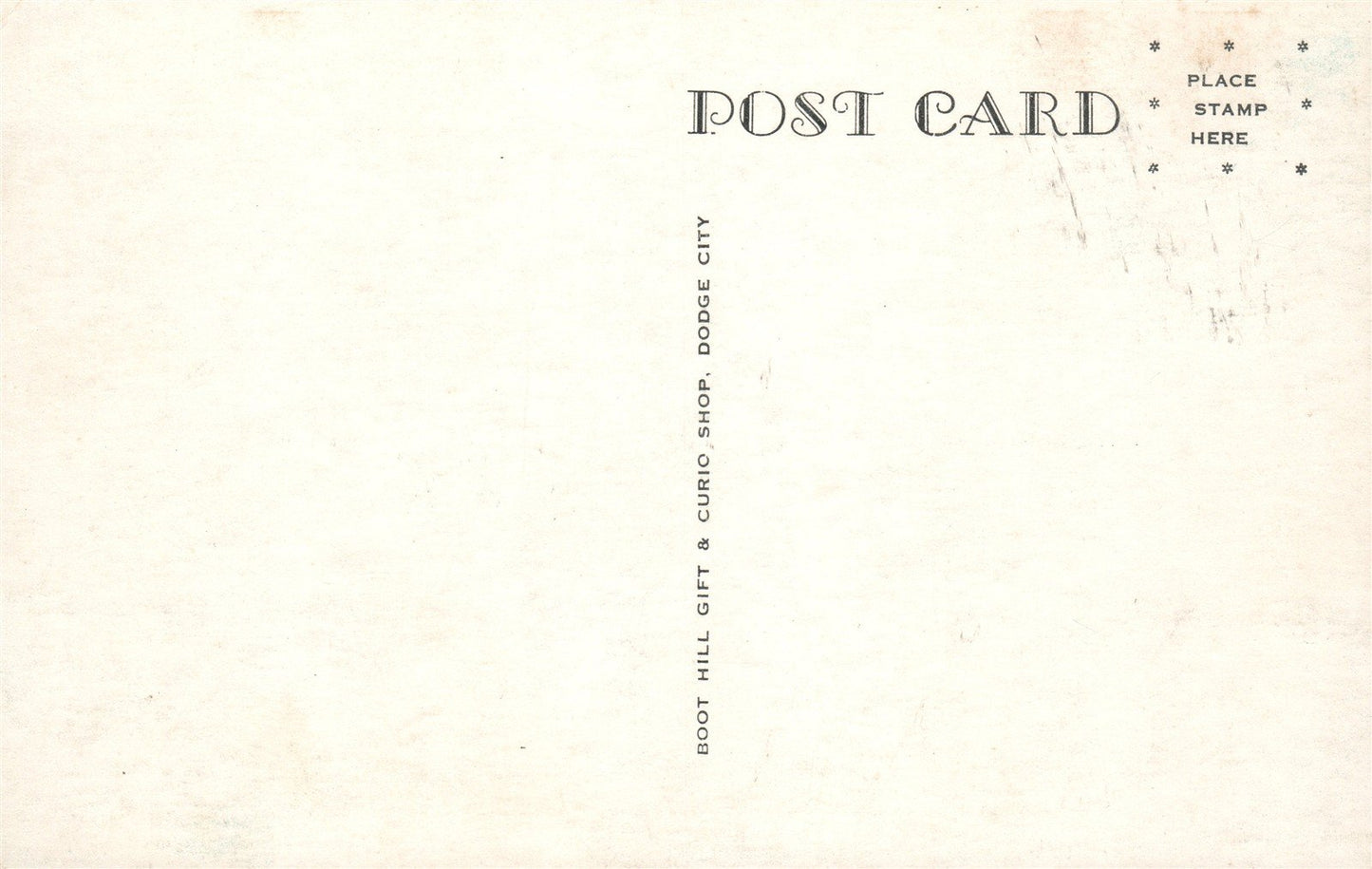 DODGE CITY KS GRAVE AND MARKER ON BOOT HILL ANTIQUE POSTCARD