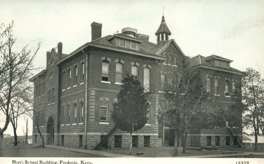 FREDONIA KS SCHOOL ANTIQUE POSTCARD