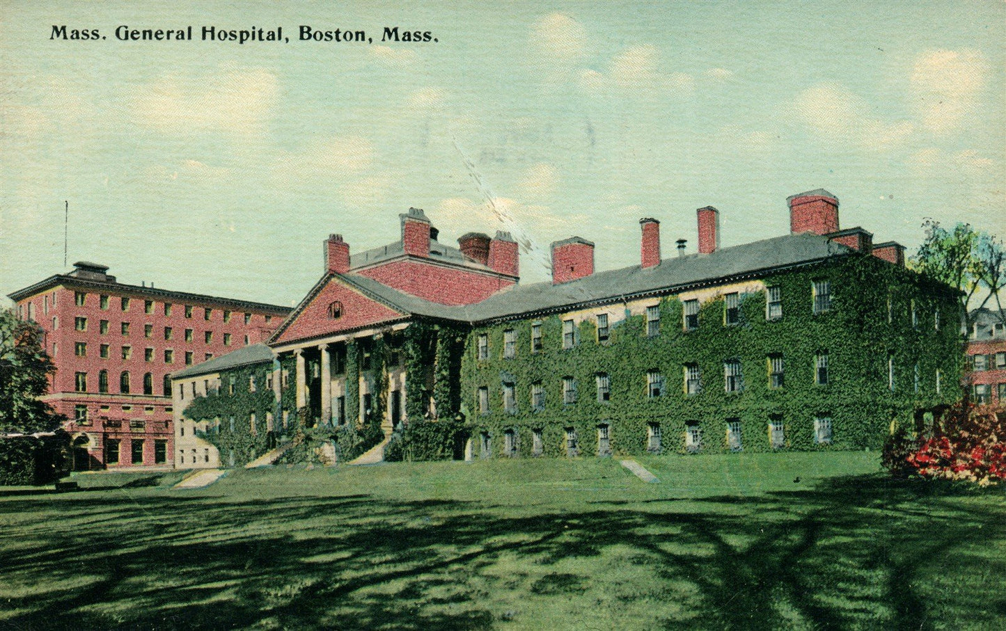 BOSTON MA HOSPITAL ANTIQUE POSTCARD