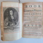 1701 BOOK OF COMMON PRAYER in ENGLISH w/ PSALMS of DAVID ANTIQUE illustrated