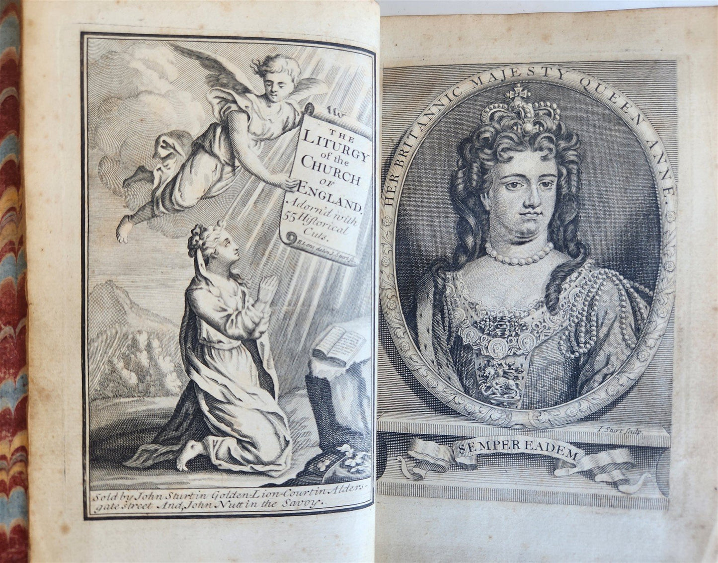 1707 BOOK OF COMMON PRAYER in ENGLISH w/ PSALMS of DAVID ANTIQUE illustrated