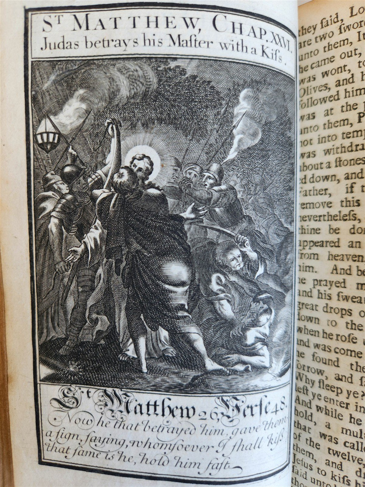 1707 BOOK OF COMMON PRAYER in ENGLISH w/ PSALMS of DAVID ANTIQUE illustrated