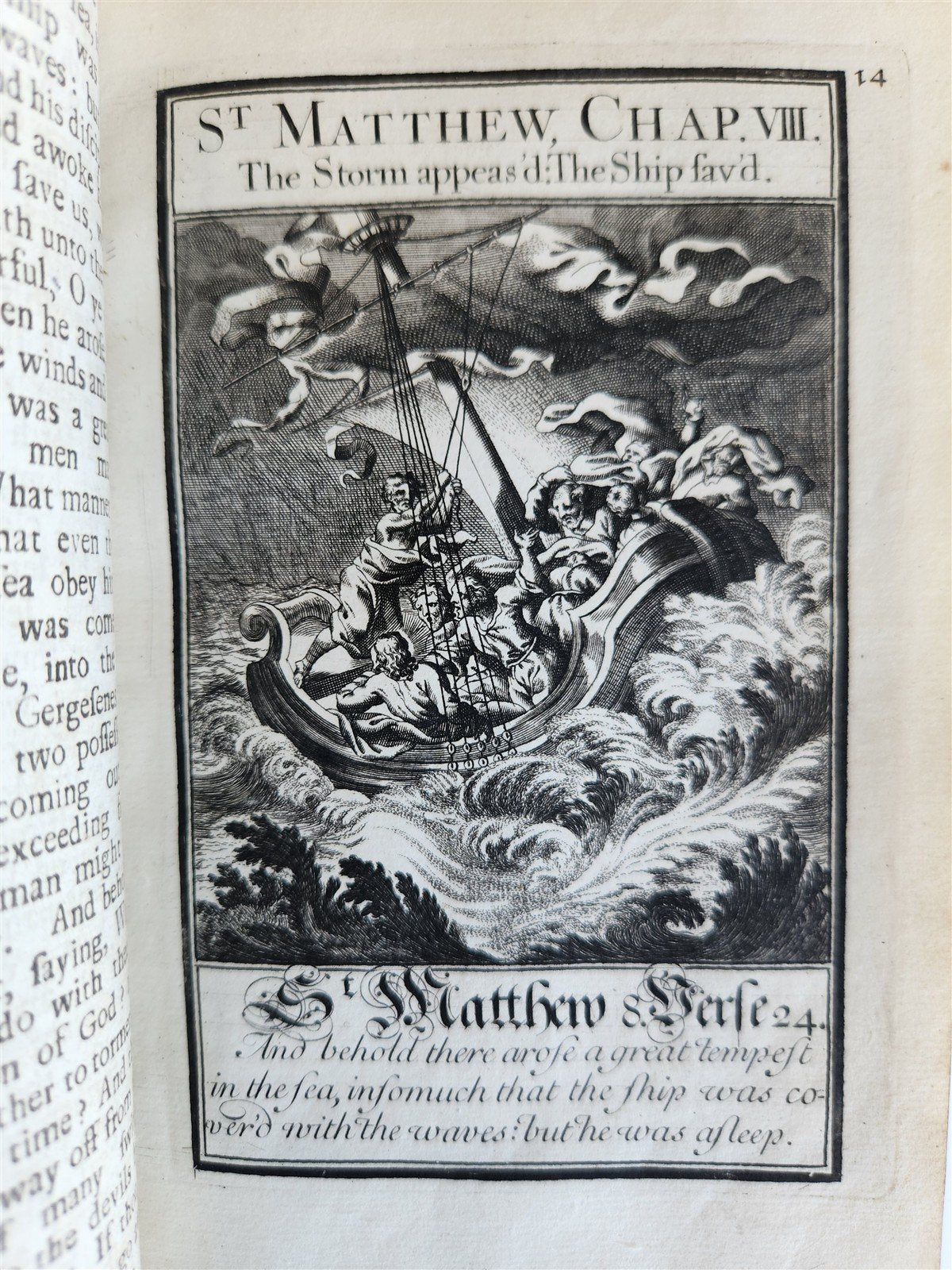 1707 BOOK OF COMMON PRAYER in ENGLISH w/ PSALMS of DAVID ANTIQUE illustrated