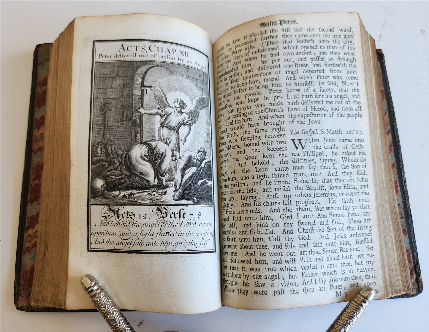 1707 BOOK OF COMMON PRAYER in ENGLISH w/ PSALMS of DAVID ANTIQUE illustrated