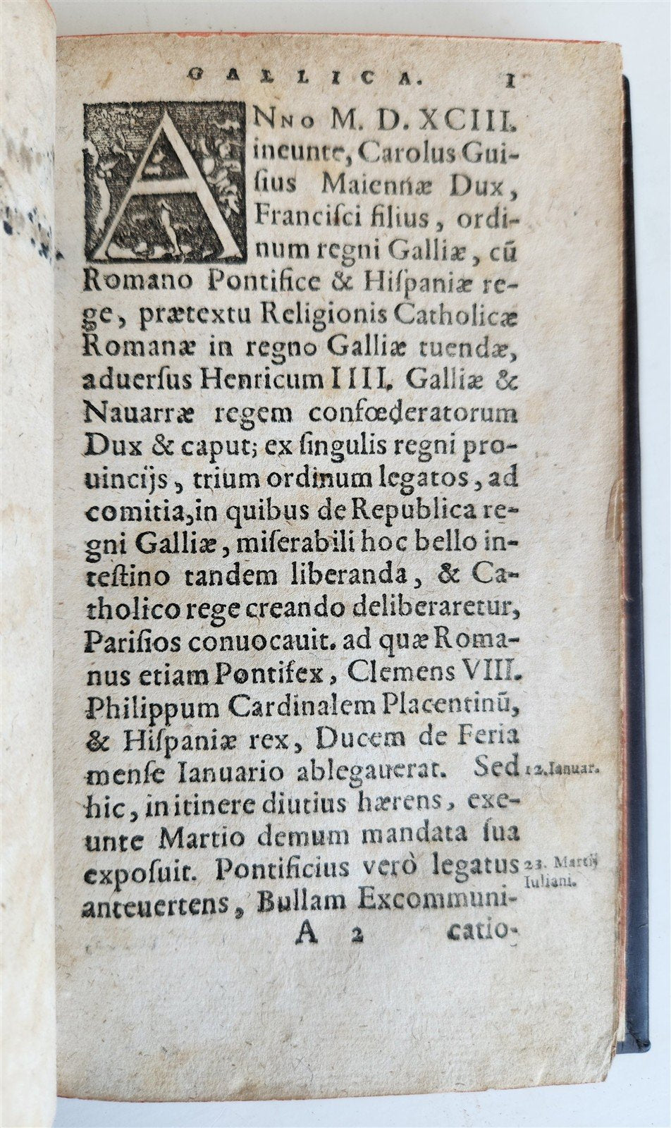1595 HISTORICAL CHRONICLE by David Chytraeus ANTIQUE 16TH century