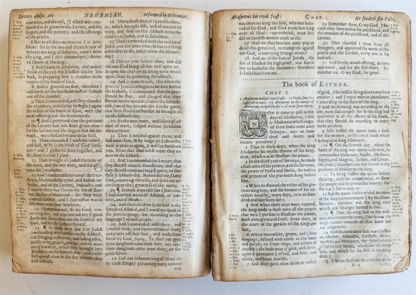 1670 BIBLE in ENGLISH antique OLD & NEW TESTAMENT 17th CENTURY