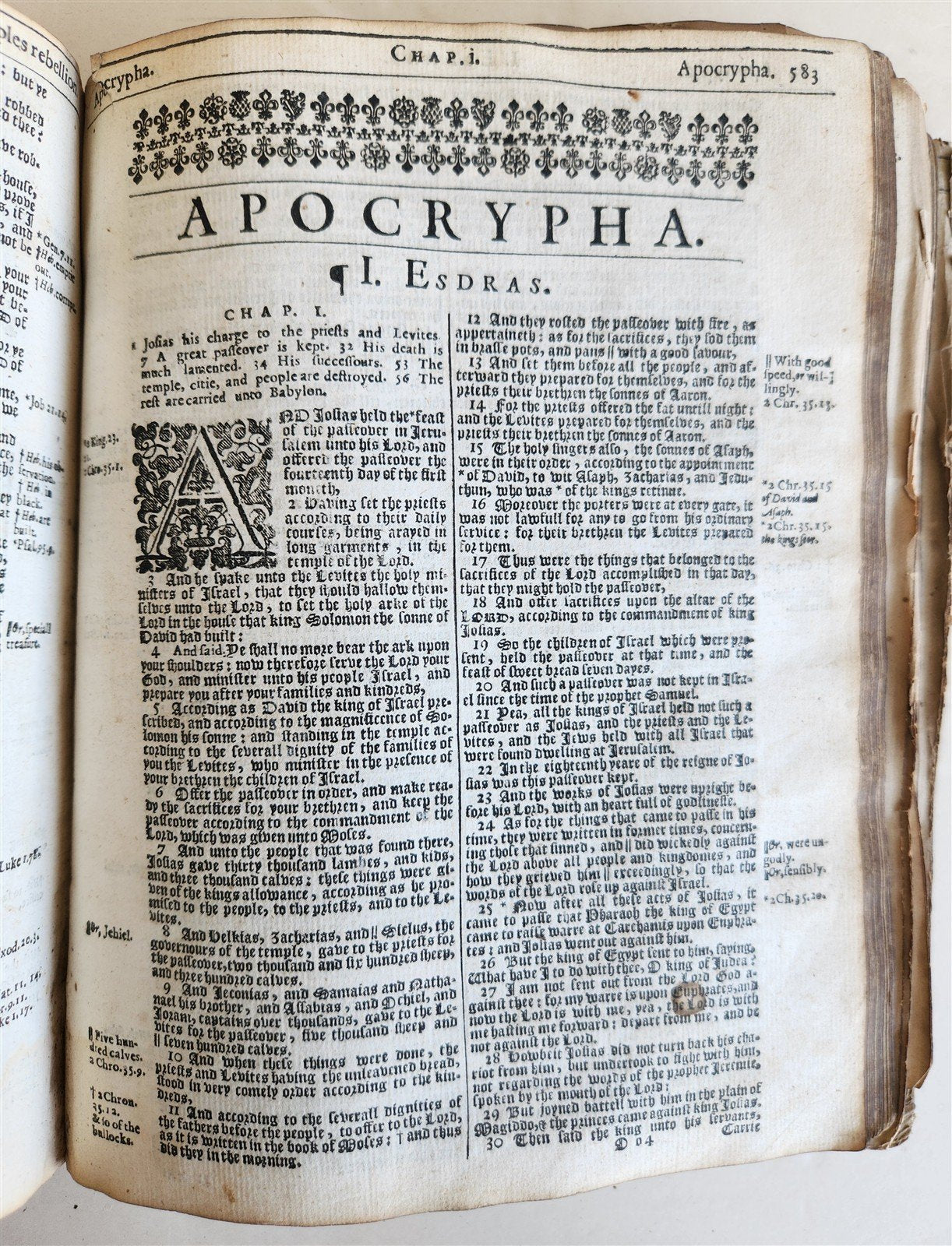 1634 BIBLE in ENGLISH antique OLD & NEW TESTAMENT 17th CENTURY by Robert Barker