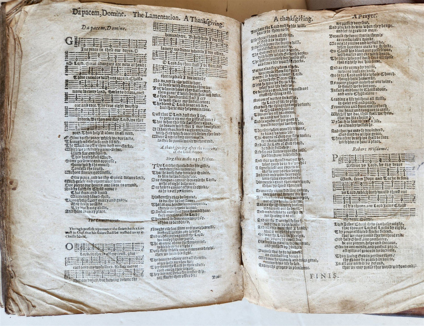 1634 BIBLE in ENGLISH antique OLD & NEW TESTAMENT 17th CENTURY by Robert Barker