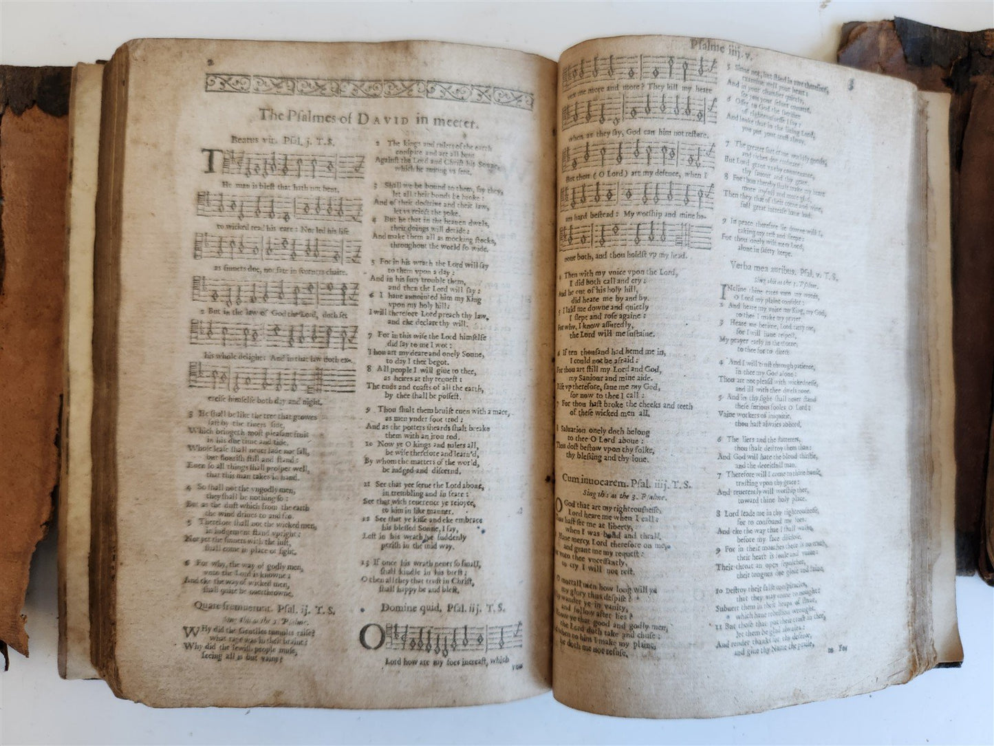 1567 BIBLE in LATIN 2 VOLUMES by PLANTIN antique incl. 1612 R.Barker partial NT