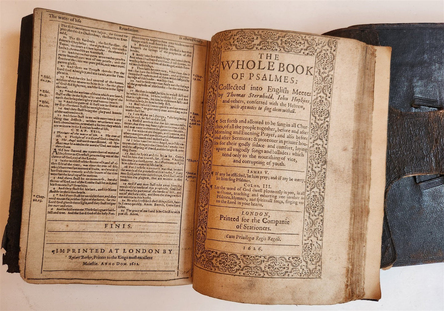 1567 BIBLE in LATIN 2 VOLUMES by PLANTIN antique incl. 1612 R.Barker partial NT