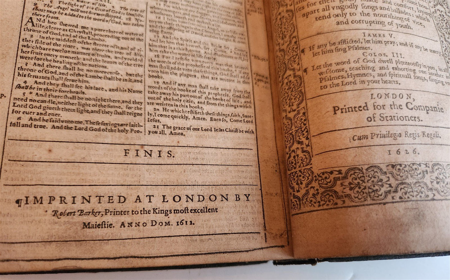 1567 BIBLE in LATIN 2 VOLUMES by PLANTIN antique incl. 1612 R.Barker partial NT