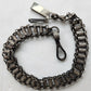 1900s ANTIQUE MASONIC UNIFORM BELT SWORD HANGER BRASS CHAIN 17"
