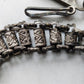 1900s ANTIQUE MASONIC UNIFORM BELT SWORD HANGER BRASS CHAIN 17"