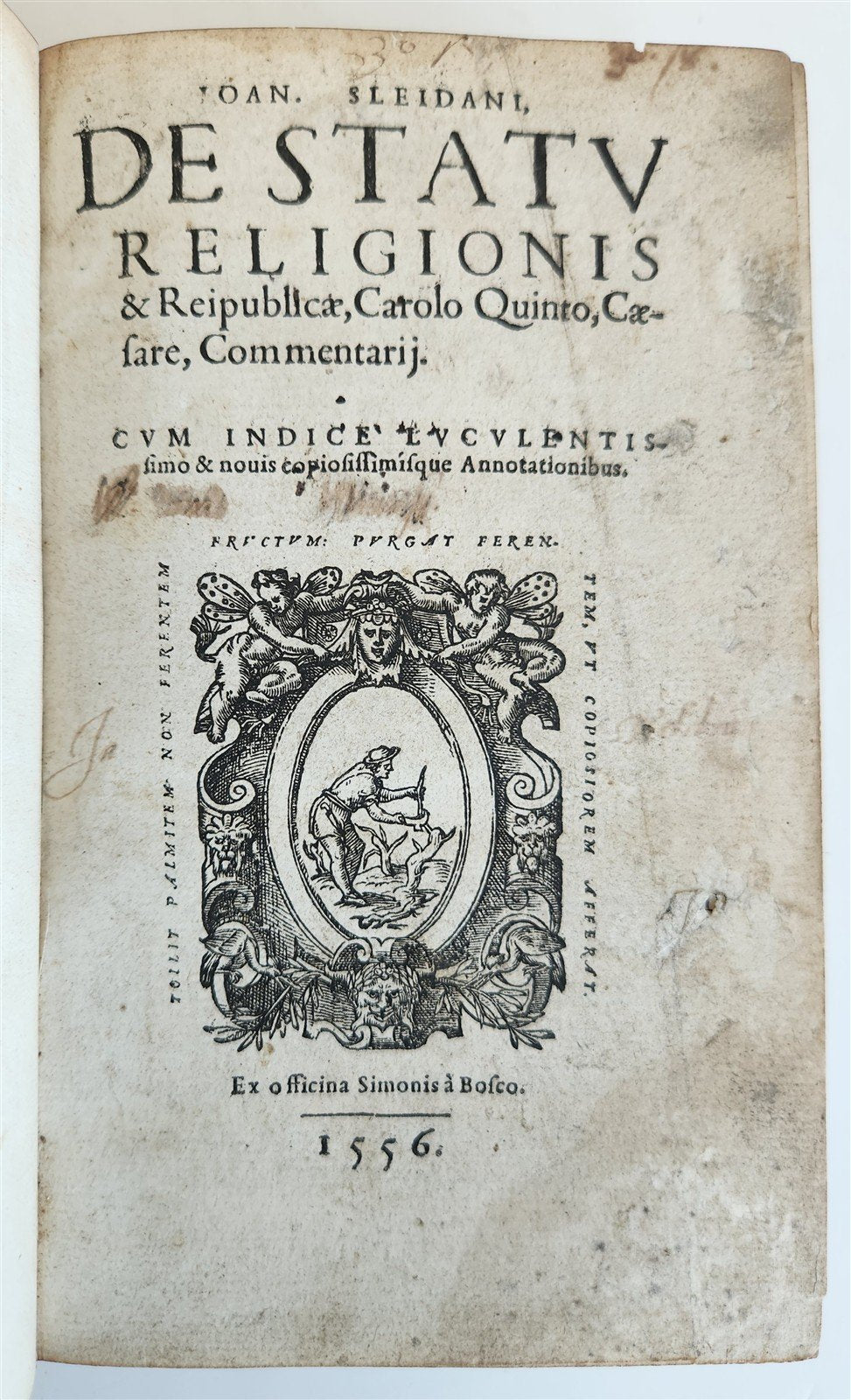 1556 SLEIDAN Commentaries State Of Religion & Republic under Charles V ANTIQUE