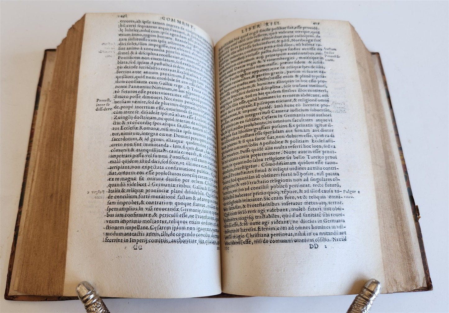 1556 SLEIDAN Commentaries State Of Religion & Republic under Charles V ANTIQUE