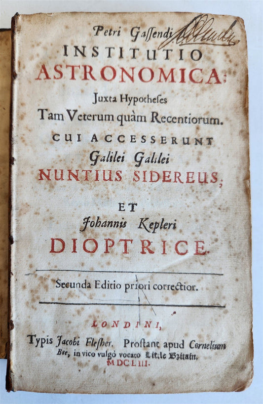 1653 ASTRONOMY by GASSENDI ILLUSTRATED KEPLER G. GALILEI Institutio Astronomica