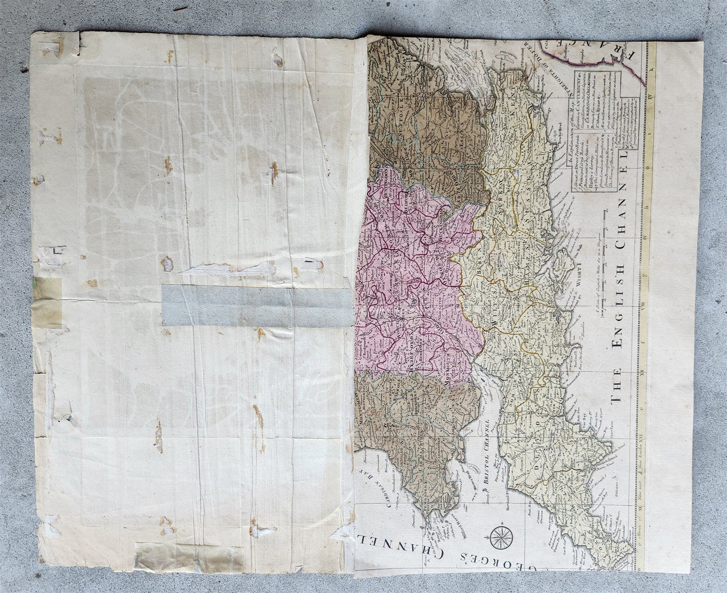 1790s PLAN OF LONDON WESTMINSTER & SOUTHWARK antique