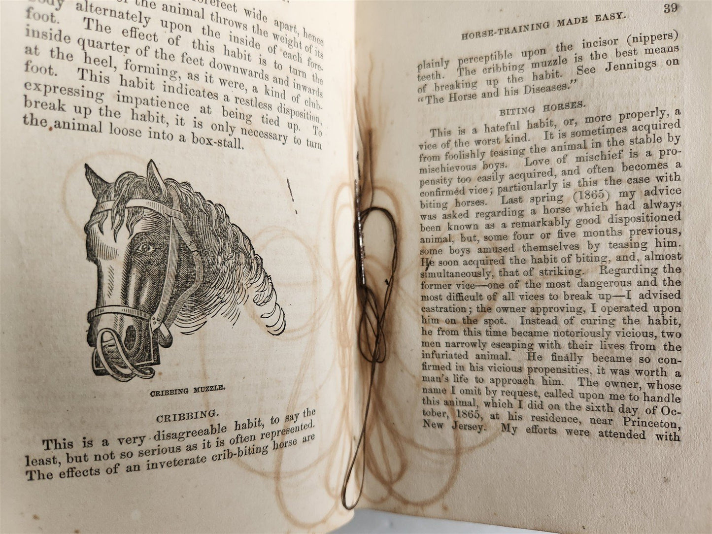 1866 HORSE TRAINING MADE EASY by Robert Jennings illustrated ANTIQUE