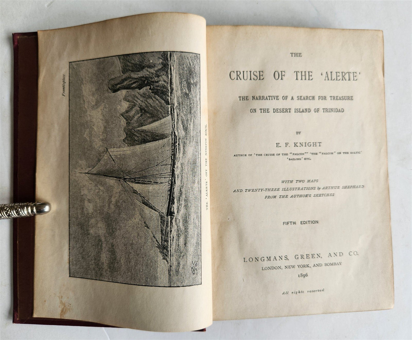 1896 TREASURE SEARCH in TRINIDAD Cruise of Alerte by Knight antique ILLUSTRATED