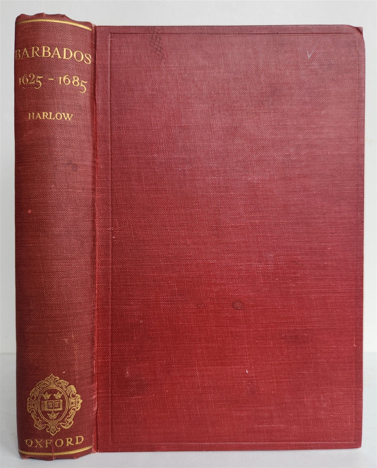 1926 HISTORY of BARBADOS 1625-1685 by VINCENT HARLOW antique