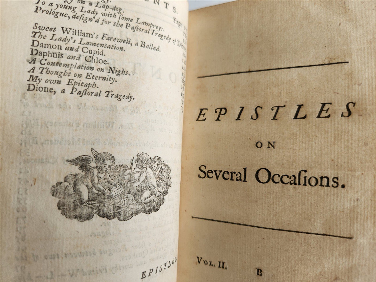 1731 Poems on Several Occasions 2 VOLUMES POETRY by JOHN GAY antique