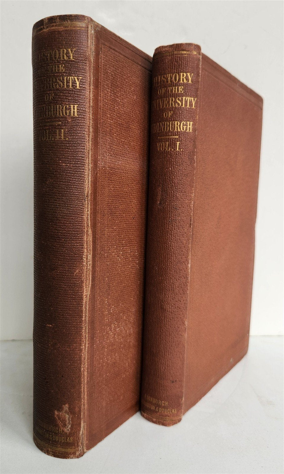 1862 History of The University of Edinburgh 2 VOLUMES by Andrew Dalzel antique