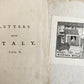 1777 Letters From Italy in the Years 1770 and 1771 2 VOLS by Anna Riggs antique
