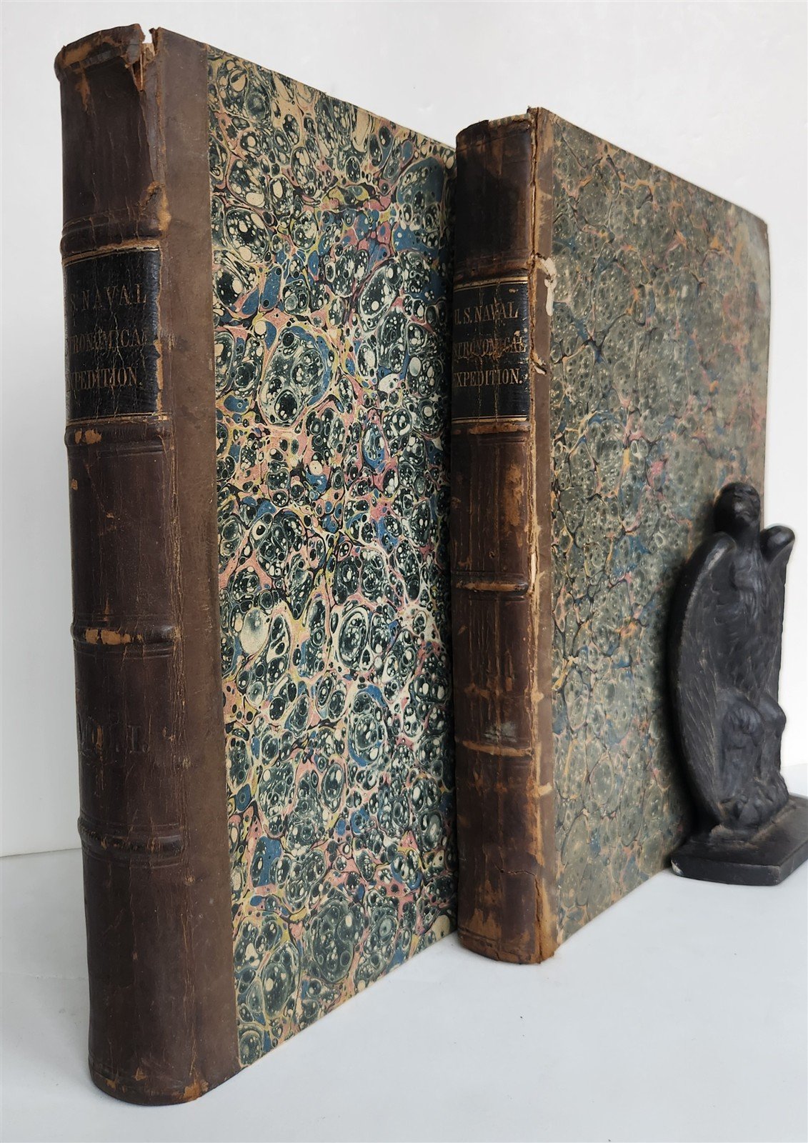 1855 South Hemisphere US Naval Astronomical Expedition ANTIQUE illustrated 2 VOL