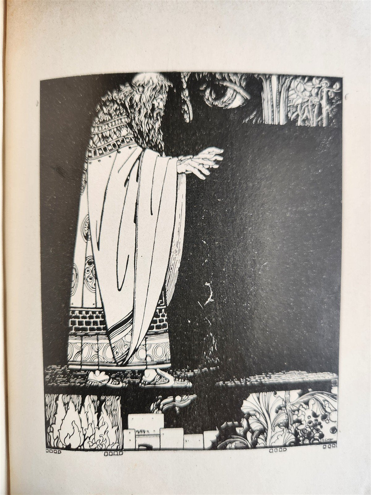 1910 LA MASCHERA di BRUTO antique poetry theatre VELLUM BOUND illustrated