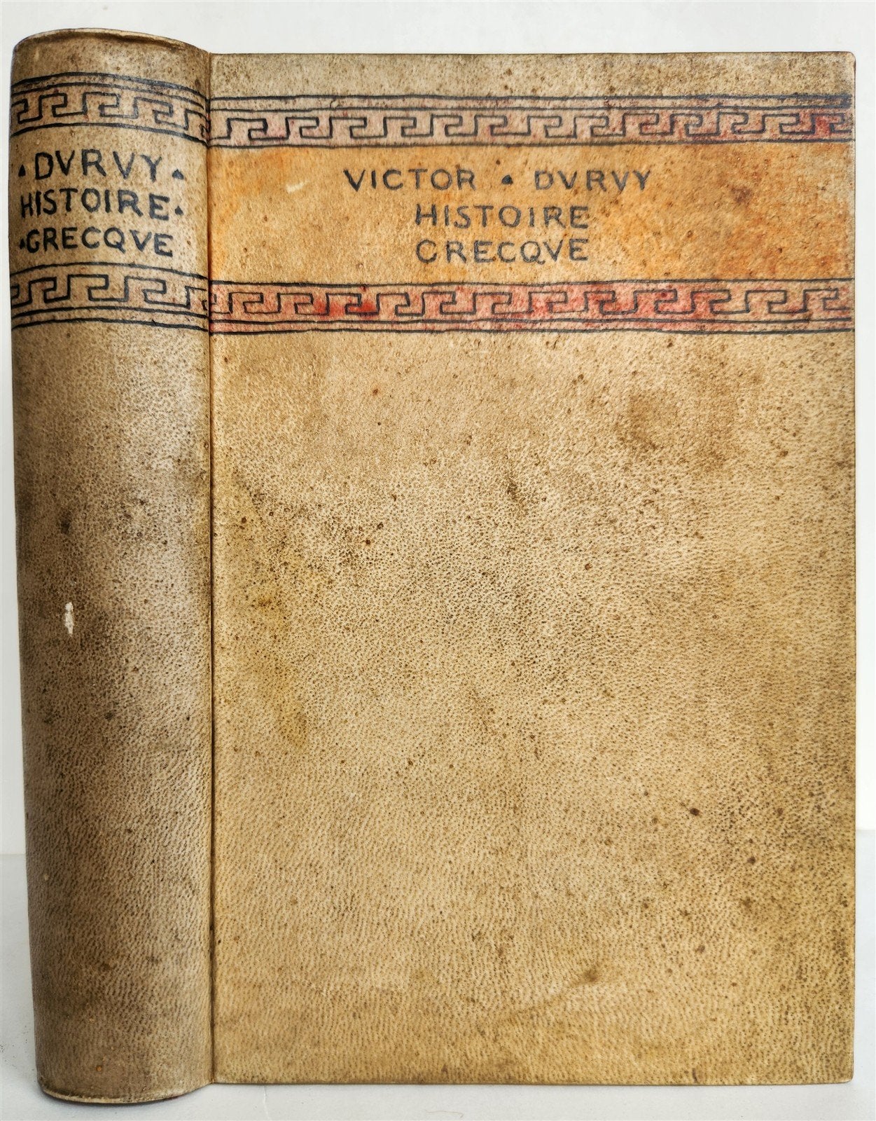 1876 HISTORY of GREECE antique VELLUM BOUND illustrated HISTOIRE CRECQUE