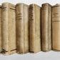LOT OF 6 ANTIQUE 1890s VELLUM BOUND BOOKS 19th CENTURY decorative