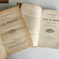 LOT OF 6 ANTIQUE 1890s VELLUM BOUND BOOKS 19th CENTURY decorative