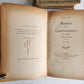 LOT OF 6 ANTIQUE 1890s VELLUM BOUND BOOKS 19th CENTURY decorative