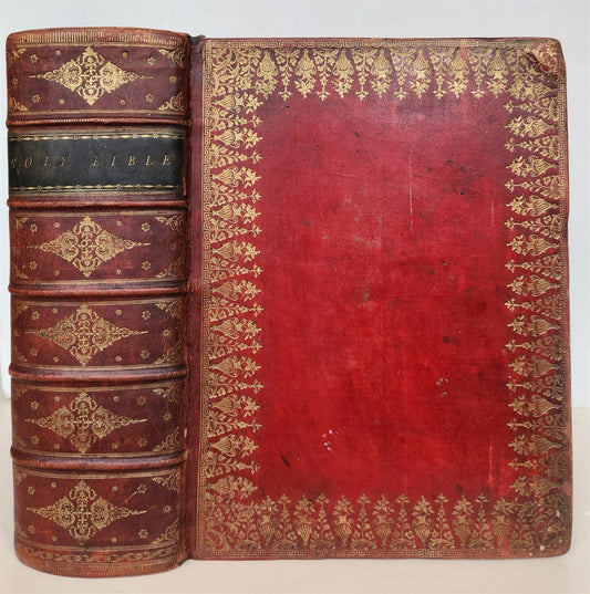 1786 BIBLE in ENGLISH antique ILLUSTRATED FOLIO OLD & NEW TESTAMENT