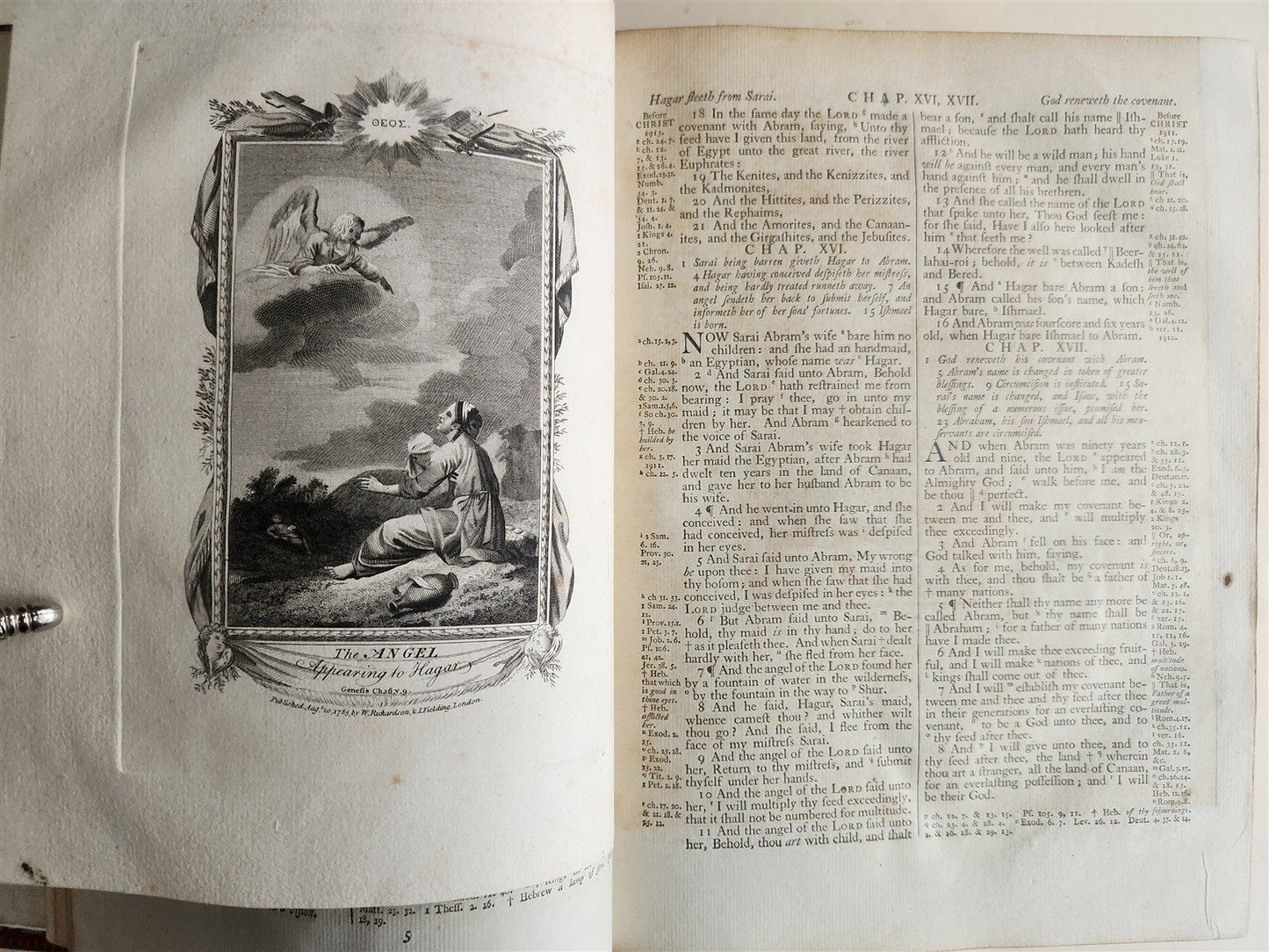 1786 BIBLE in ENGLISH antique ILLUSTRATED FOLIO OLD & NEW TESTAMENT