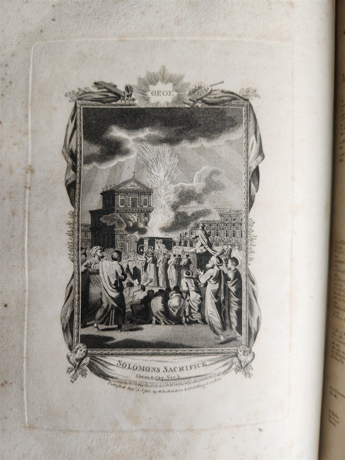 1786 BIBLE in ENGLISH antique ILLUSTRATED FOLIO OLD & NEW TESTAMENT